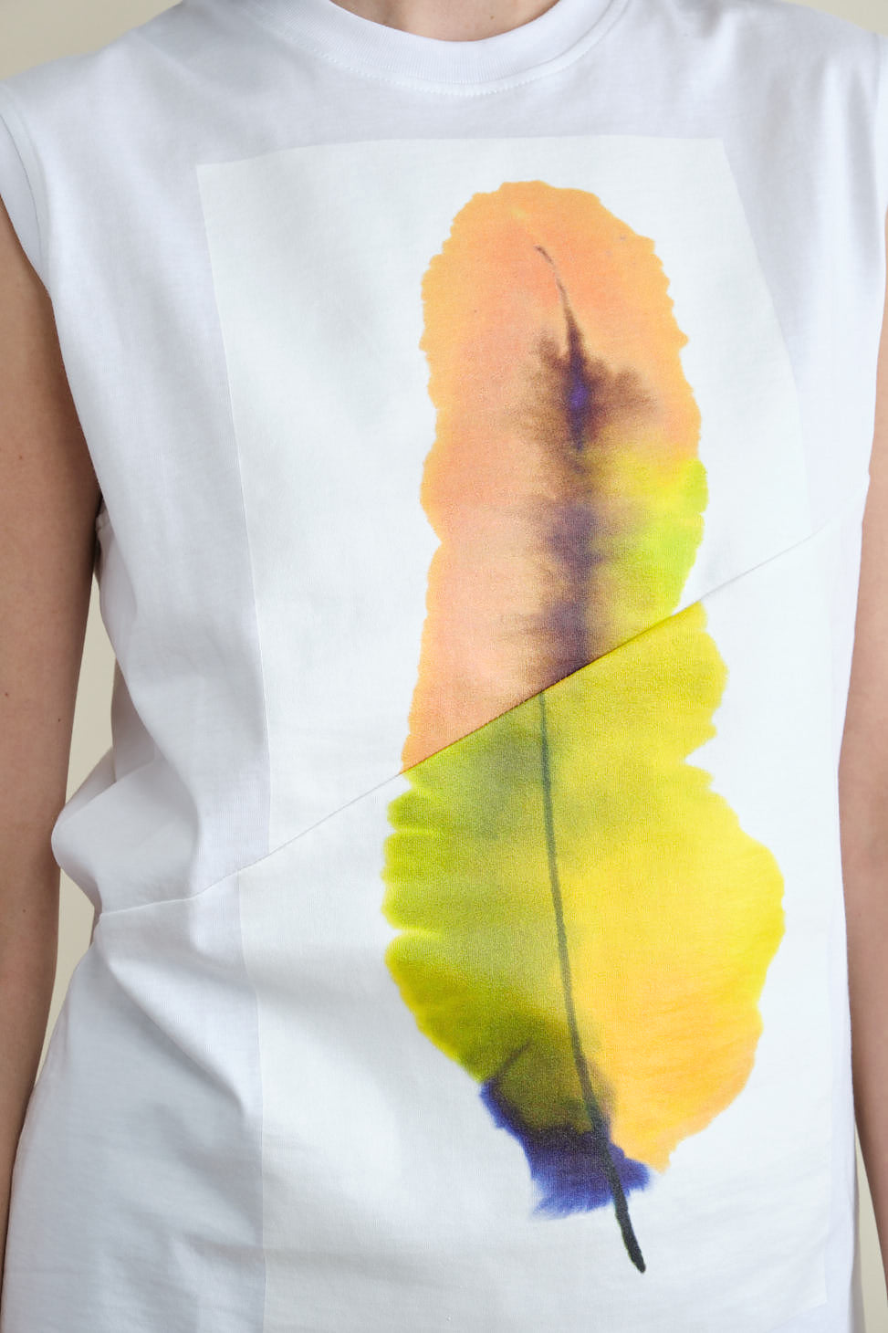 Print on Torian Sleeveless T Shirt