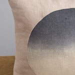 Corner of Gradient Circle Pillow with Ivory Ombre Circle
