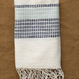 Creative Women Home Kitchen Towels Camden Cotton Hand Towel Azure/Navy / 21" X 27"