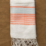 Creative Women Home Kitchen Towels Camden Cotton Hand Towel Azure/Tangerine / 21" X 27"