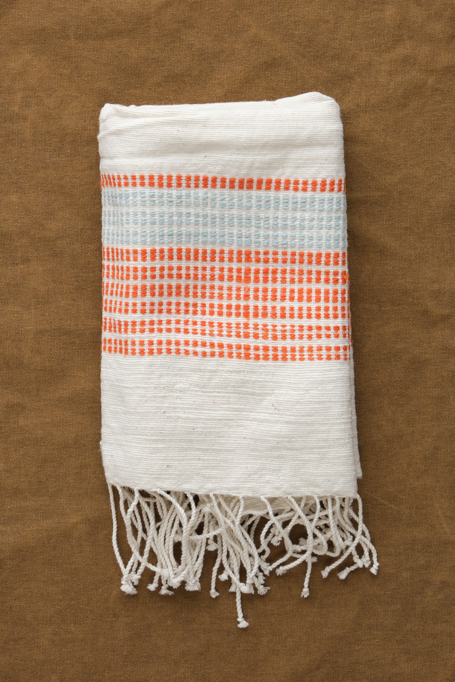 Camden Cotton Hand Towel in Azure/tangerine