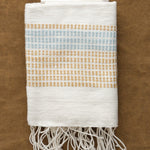 Creative Women Home Kitchen Towels Camden Cotton Hand Towel Azure/Sand / 21" X 27"