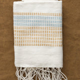 Creative Women Home Kitchen Towels Camden Cotton Hand Towel Azure/Sand / 21" X 27"