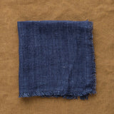 Creative Women Home Kitchen Napkins Stone Washed Linen Cocktail Napkin Navy / 12" L X 12" W