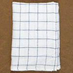 Creative Women Home Kitchen Towels Stone Washed Linen Tea Towel Windowpane / 18" X 26"