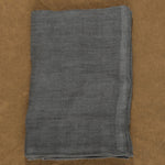 Stone Washed Linen Tea Towel in Iron Ore