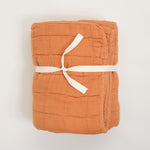 OONA Home Bedding King Plaid Bed Covers Caramel / 91" L X 98" W