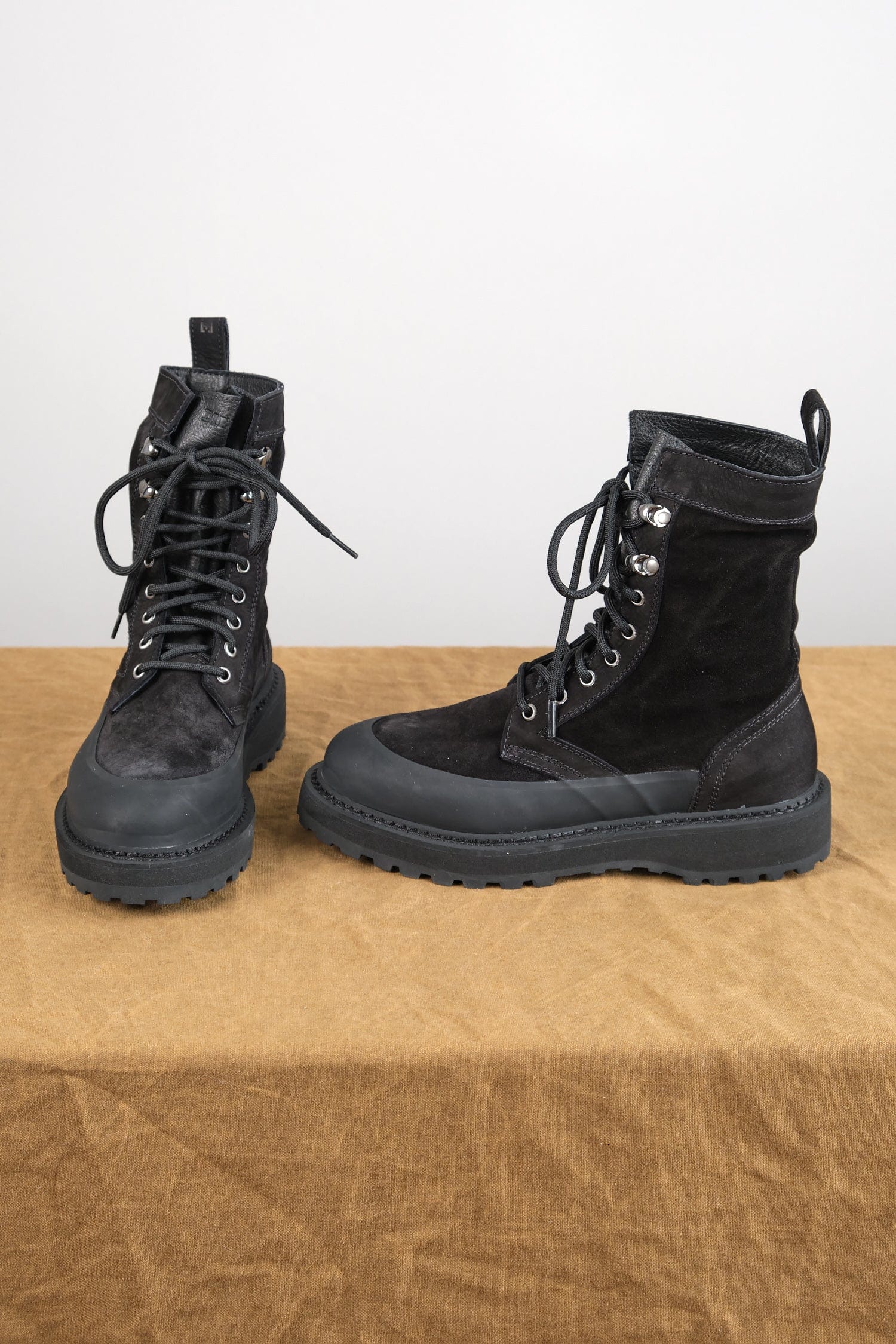 Side of Altivole Due Boot in Black Suede