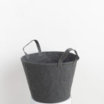 Uashmama Home Baskets Medium Paniere Bucket Dark Grey / 10" D X 10" H