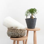 Tina Frey Designs Home Furniture Occasional Side Table in Nude Nude / 15" D X 18" H