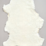 Farmhouse Pottery Home Rugs Natural Sheepskin in Ivory Ivory / 41" X 24"