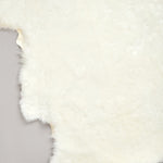 Farmhouse Pottery Home Rugs Natural Sheepskin in Ivory Ivory / 41" X 24"