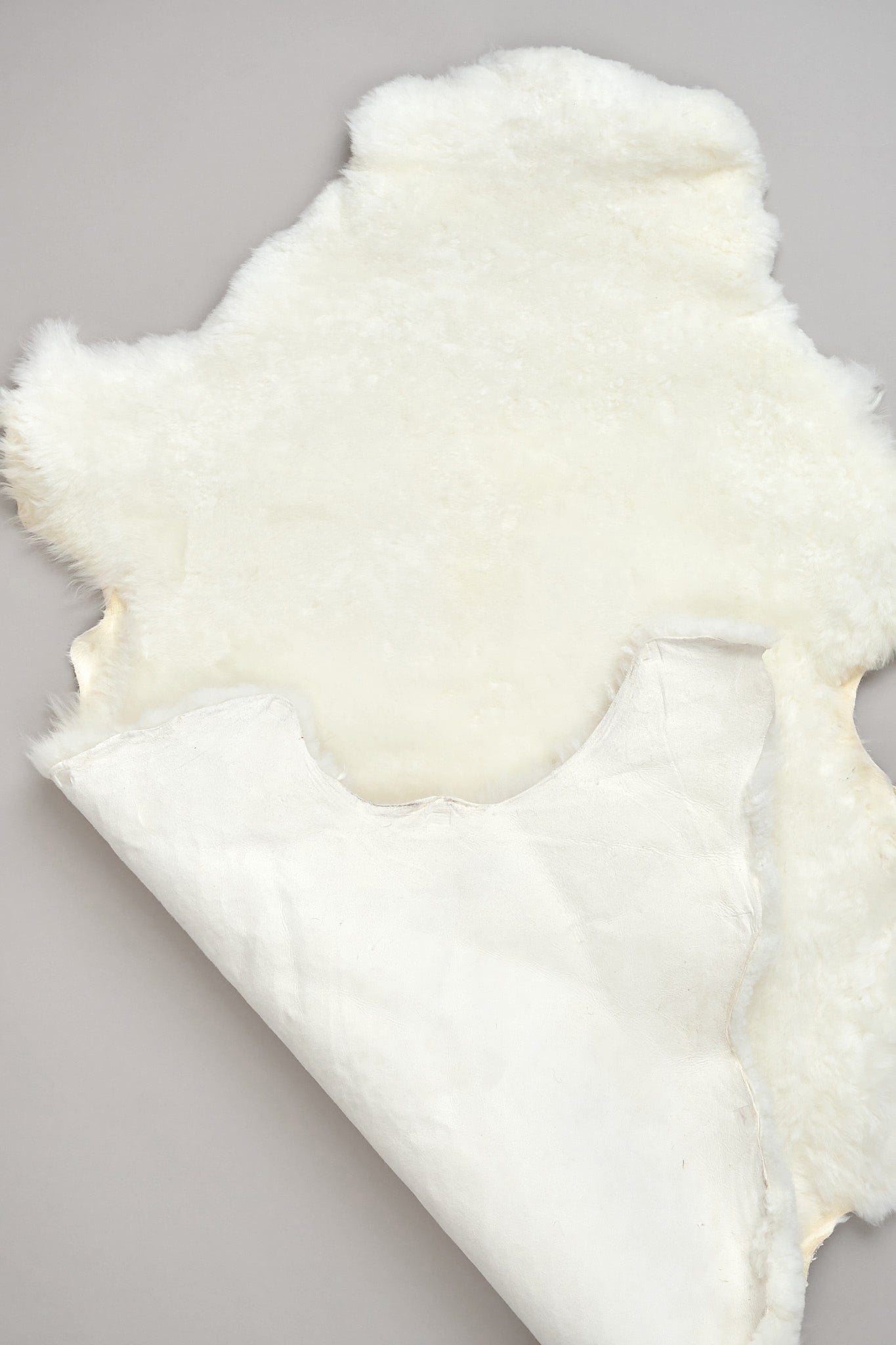 Farmhouse Pottery Home Rugs Natural Sheepskin in Ivory Ivory / 41" X 24"