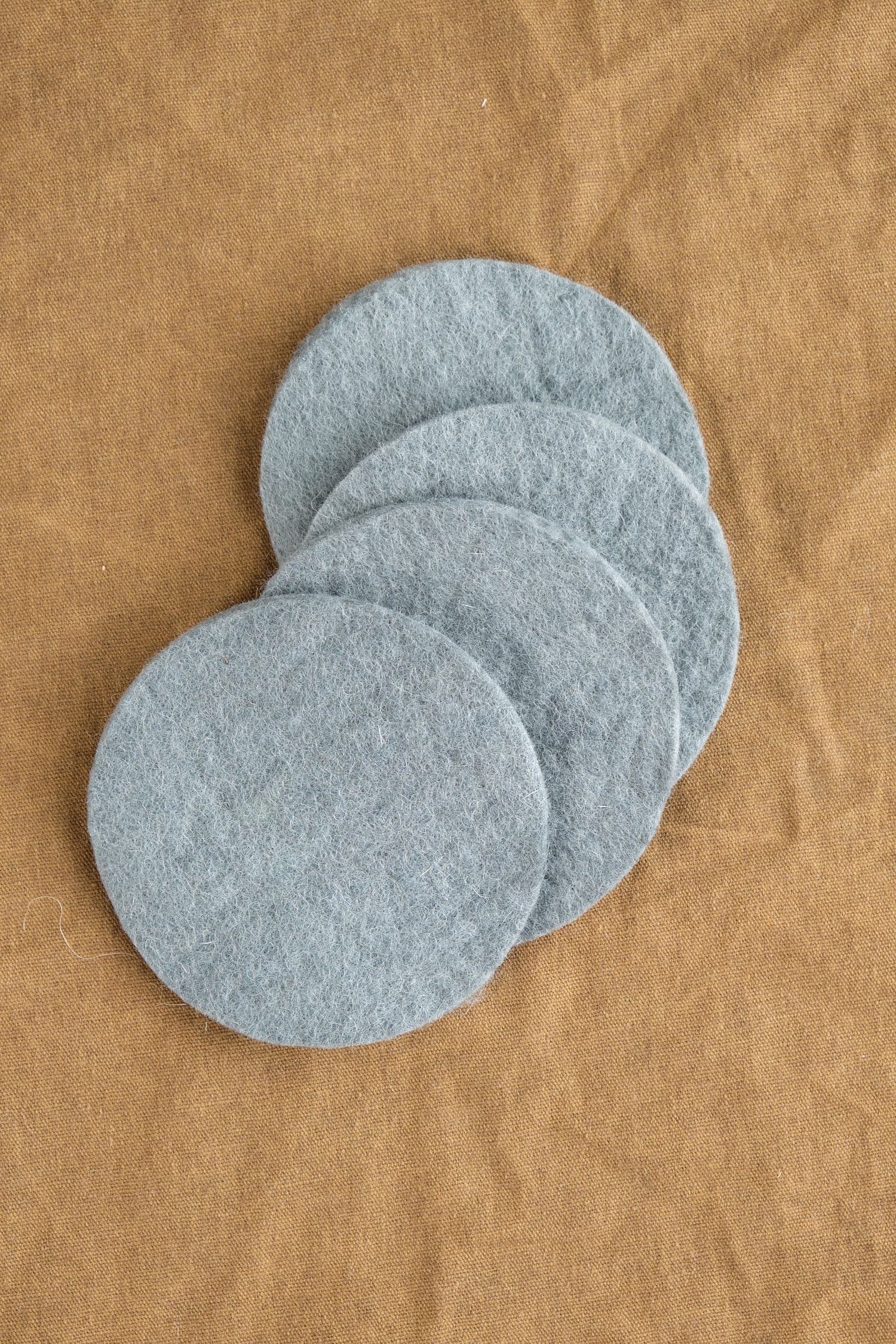 Farmhouse Pottery Home Kitchen Coasters Artisan Felt Coasters Set of 4 Teal