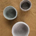 Farmhouse Pottery Home Baskets Artisan Felt Nesting Bowls Set of 3