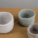 Farmhouse Pottery Home Baskets Artisan Felt Nesting Bowls Set of 3