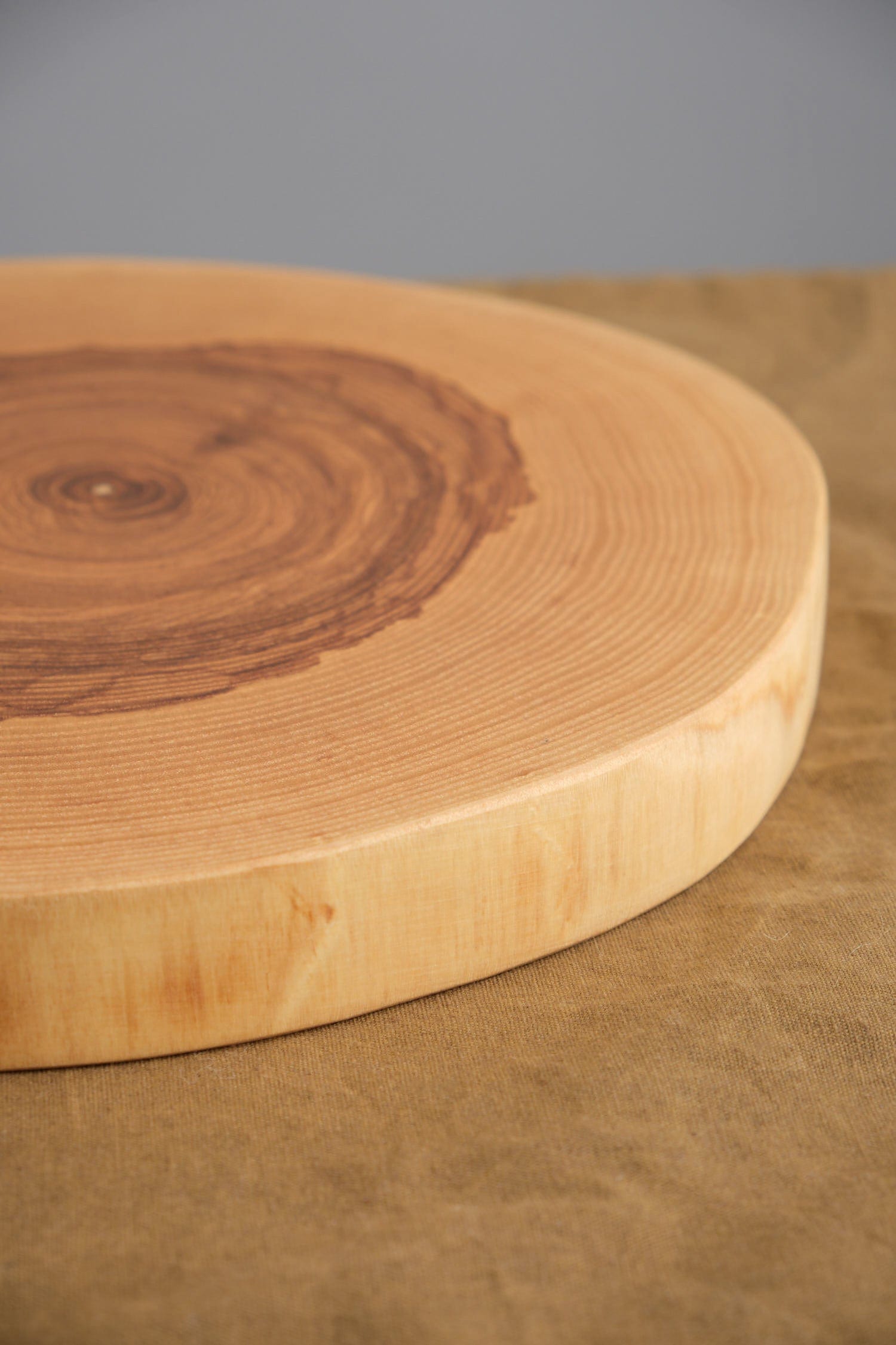 Edge of Ash Wood Slice in Natural