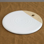 Farmhouse Pottery Home Kitchen Serving Medium Round Cheese Stone