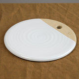 Farmhouse Pottery Home Kitchen Serving Medium Round Cheese Stone