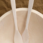 Farmhouse Pottery Home Kitchen Serving Crafted Salad Servers in White