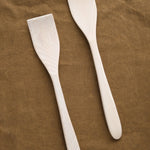 Farmhouse Pottery Home Kitchen Serving Crafted Salad Servers in White