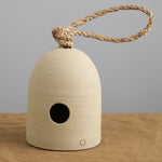 Farmhouse Pottery Home Objects Fieldstone Hanging Bird Shelter Stoneware / 5.25 D X 7.25 H