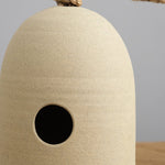 Farmhouse Pottery Home Objects Fieldstone Hanging Bird Shelter Stoneware / 5.25 D X 7.25 H