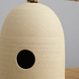 Farmhouse Pottery Home Objects Fieldstone Hanging Bird Shelter Stoneware / 5.25 D X 7.25 H
