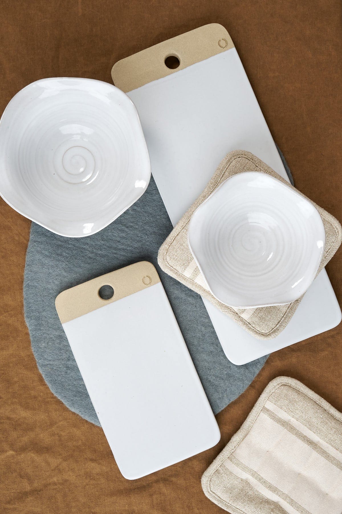 Farmhouse Pottery Home Kitchen Serving Large Rectangular Cheese Stone White Stoneware / 17.5" L X 6.5" W