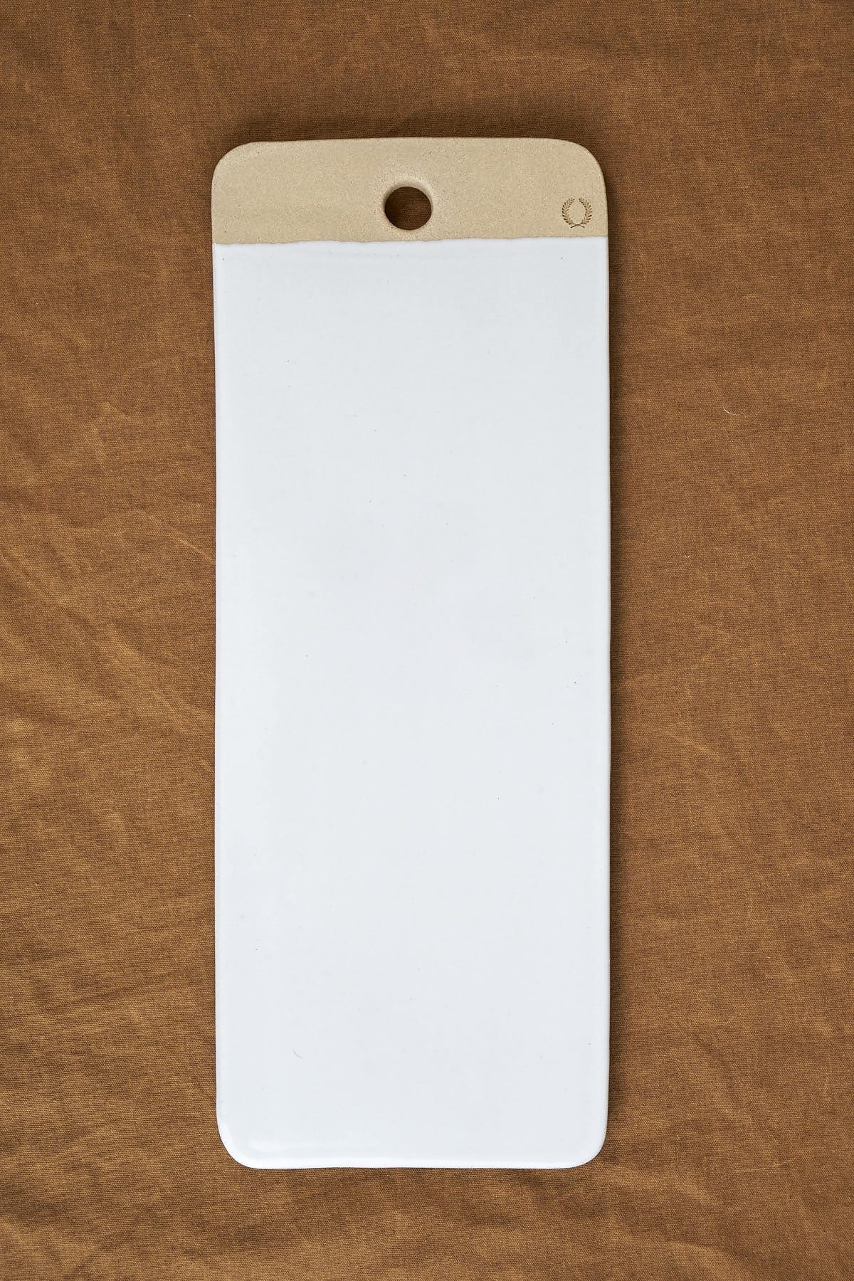Farmhouse Pottery Home Kitchen Serving Large Rectangular Cheese Stone White Stoneware / 17.5" L X 6.5" W