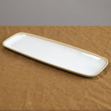 Farmhouse Pottery Home Kitchen Serving Medium Rectangle Serving Tray Stoneware / 15" W X 5.5" L