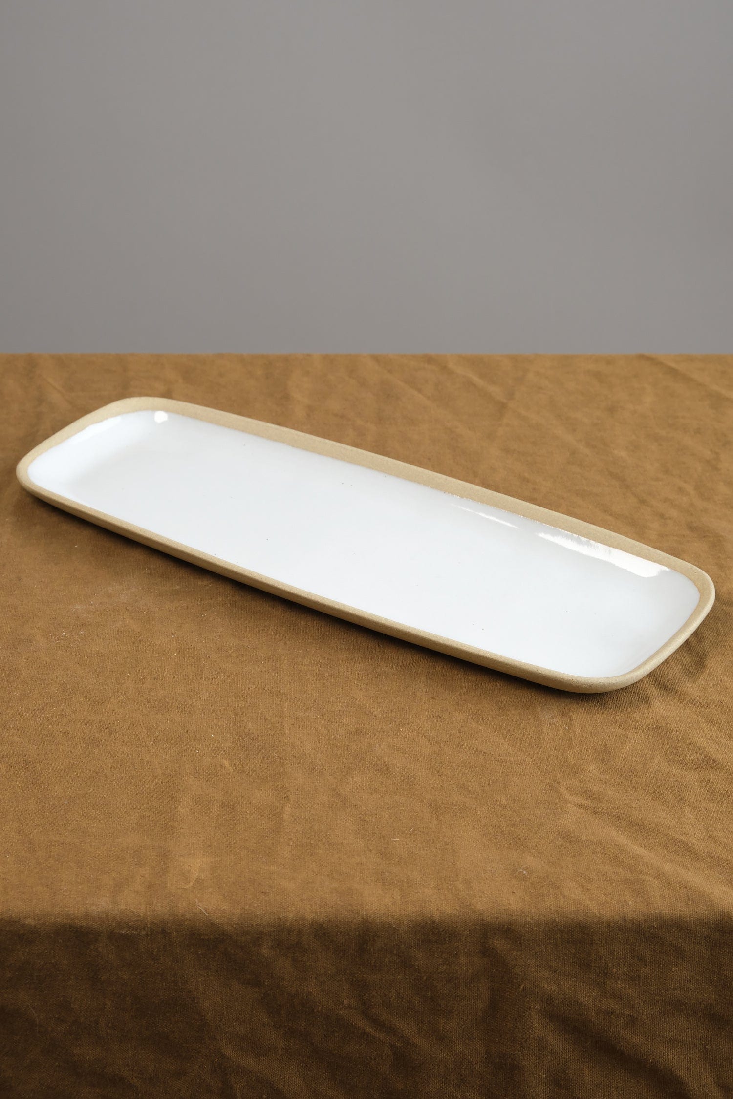 Farmhouse Pottery Home Kitchen Serving Medium Rectangle Serving Tray Stoneware / 15" W X 5.5" L
