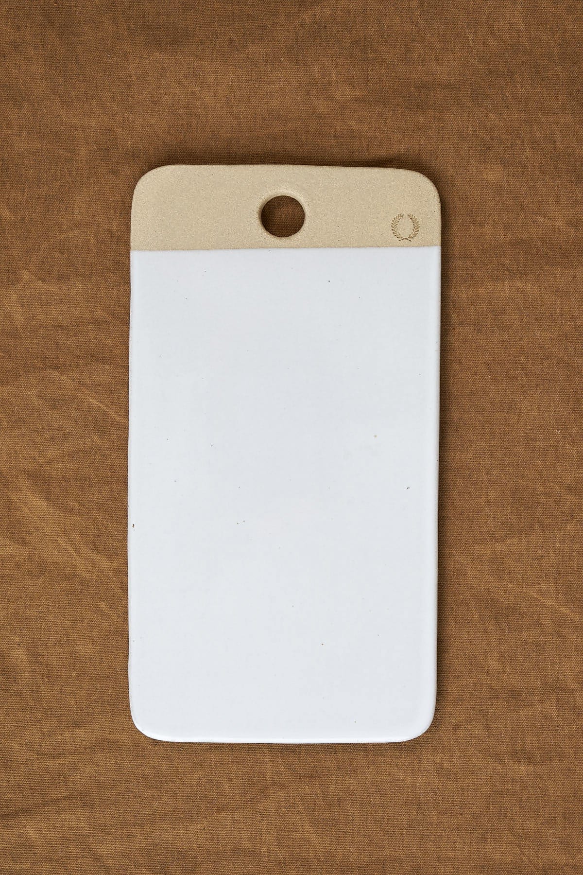 Farmhouse Pottery Home Kitchen Serving Medium Rectangular Cheese Stone White Stoneware / 10.5" L X 5.75" W
