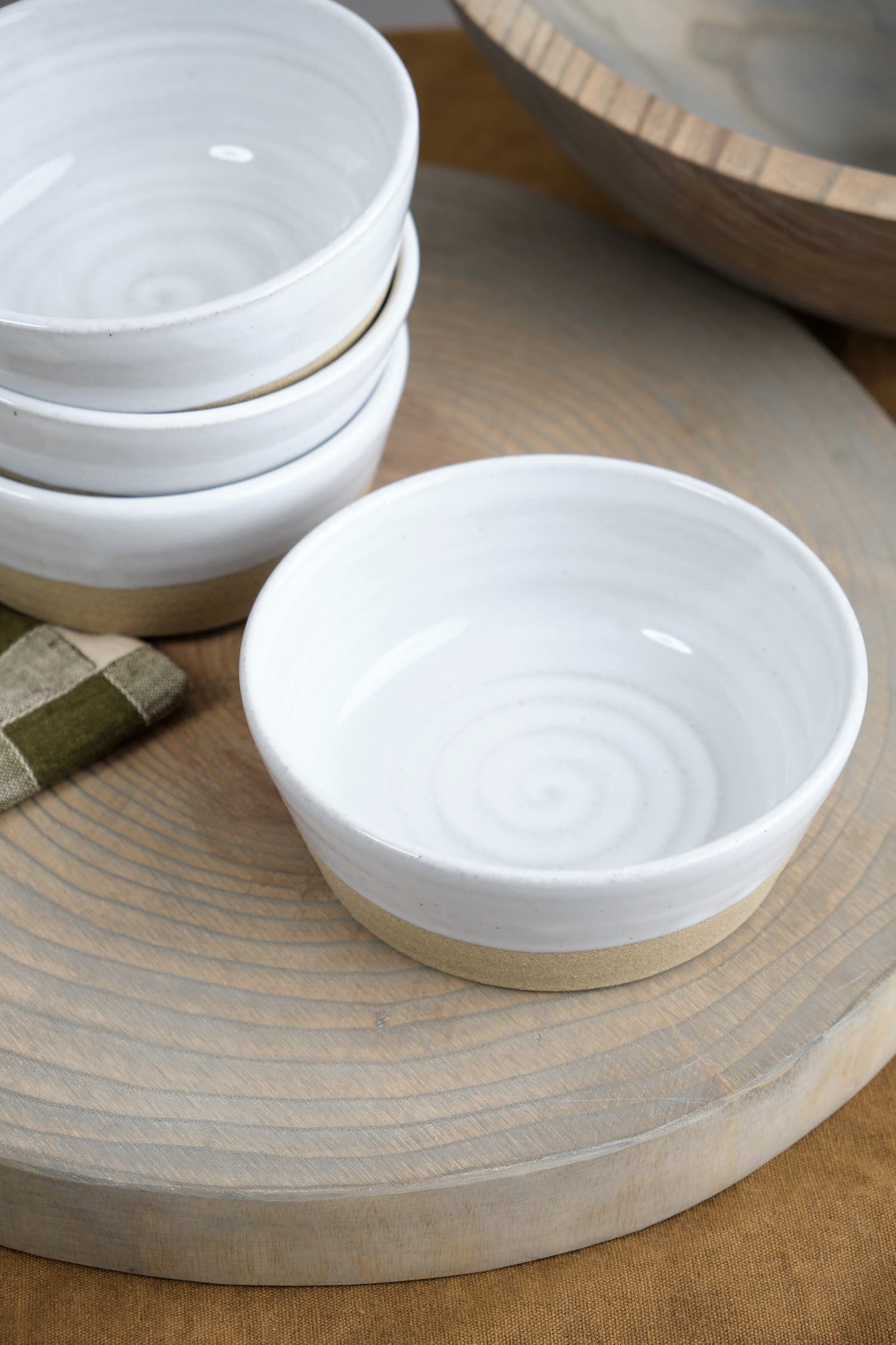 Farmhouse Pottery Home Kitchen Dishware Silo Bowl Stoneware / 5.5" D X 2" H