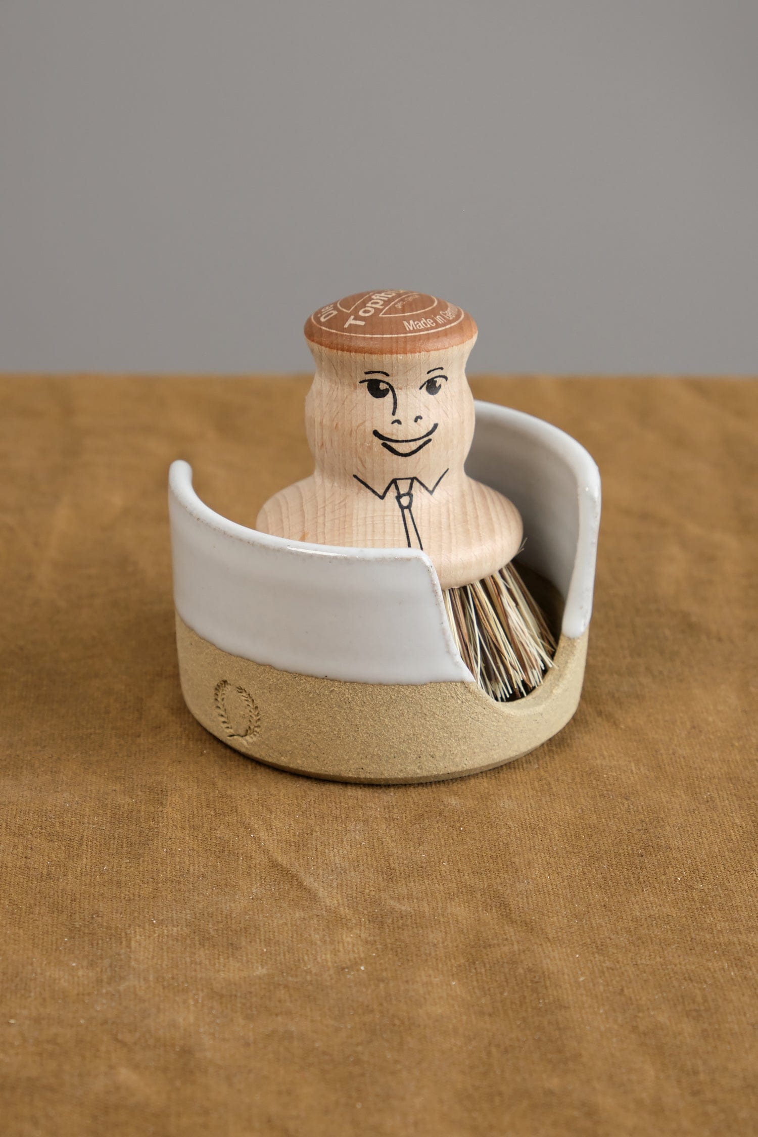 Farmhouse Pottery Home Cleaning Tools Simple Kitchen Sponge Holder Stoneware