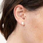 WWAKE Jewelry Earrings Medium Disc Stud Earring Diamond