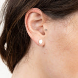WWAKE Jewelry Earrings Medium Disc Stud Earring Diamond
