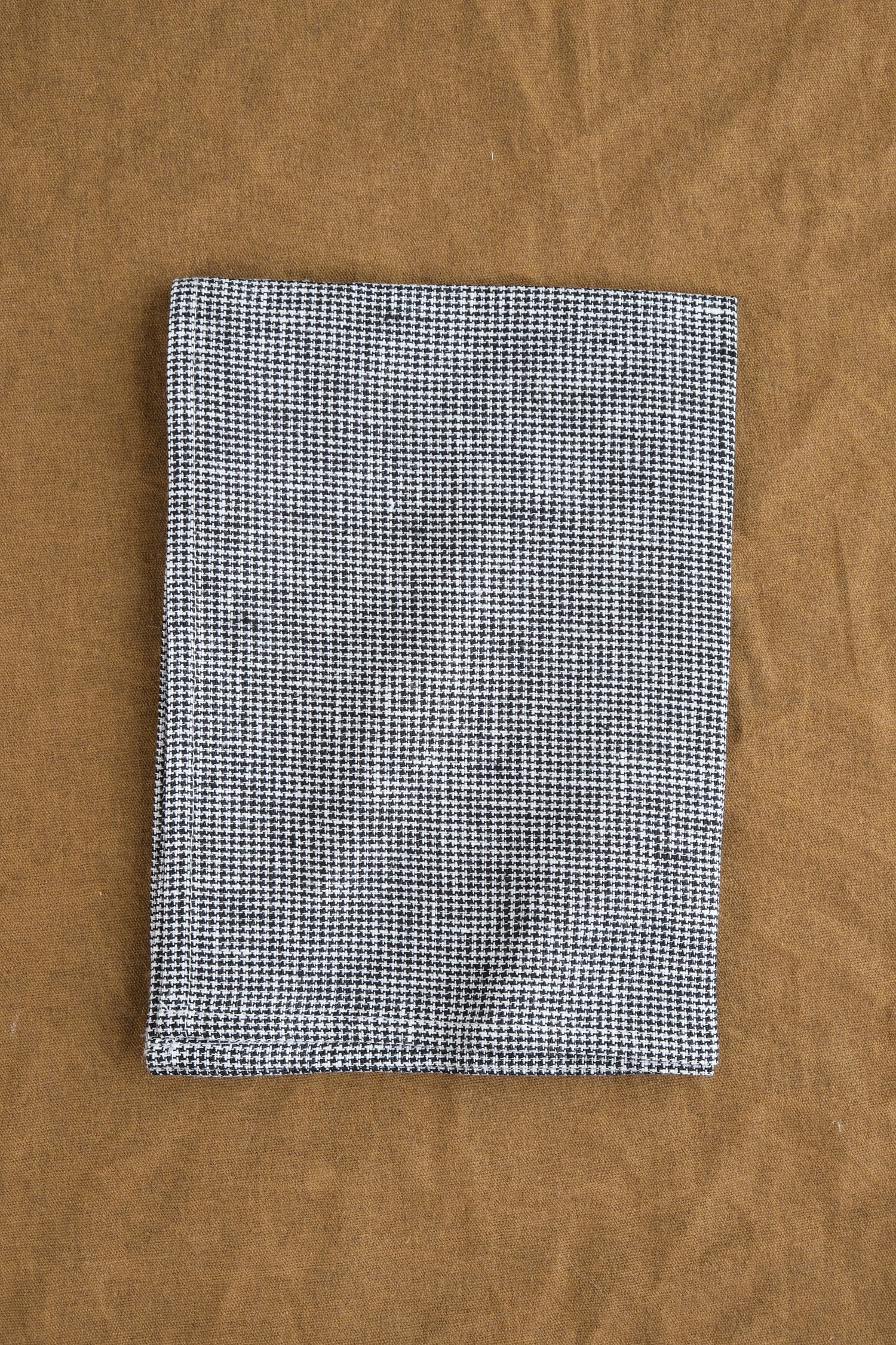 Fog Linen Work Home Kitchen Towels Linen Kitchen Cloth Houndstooth Check / 17.5" W X 25.5" L