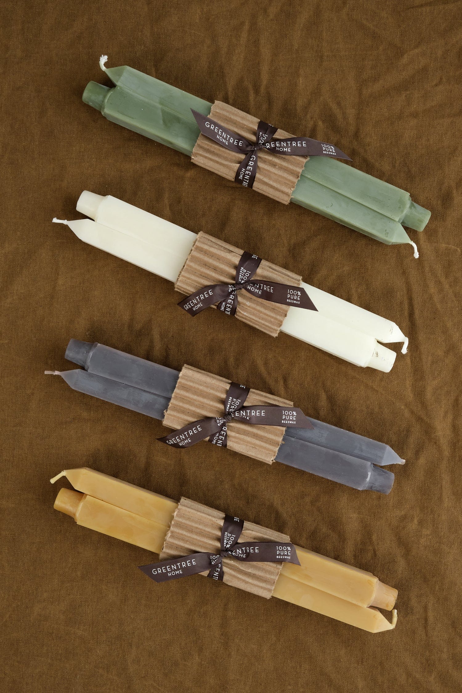 Square Tapers Candles on table