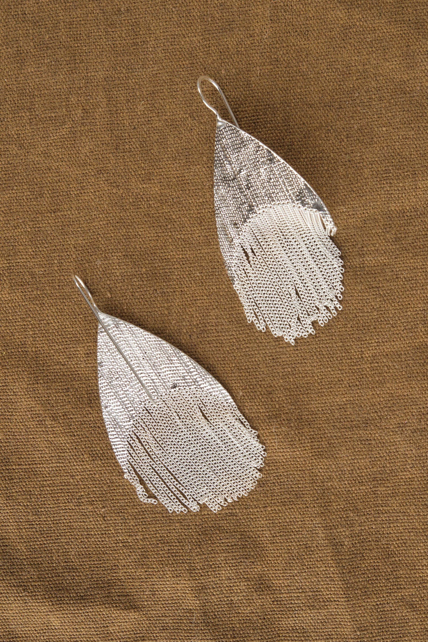 Egg Earrings in Sterling Silver flat