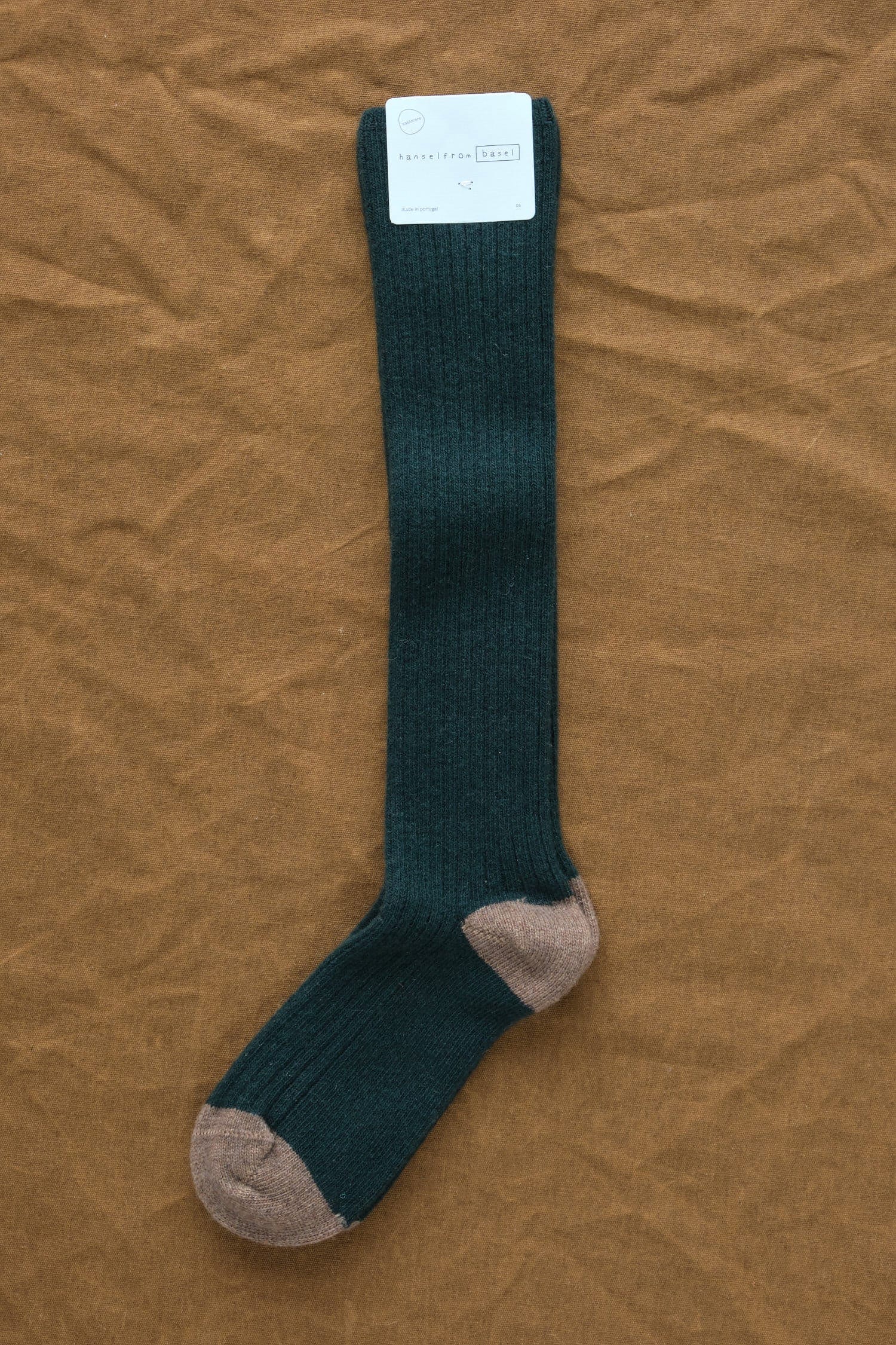 Hansel From Basel Accessories Socks and Tights Rib Cashmere Knee Hi Socks in Hunter Green