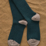 Hansel From Basel Accessories Socks and Tights Rib Cashmere Knee Hi Socks in Hunter Green