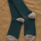 Hansel From Basel Accessories Socks and Tights Rib Cashmere Knee Hi Socks in Hunter Green