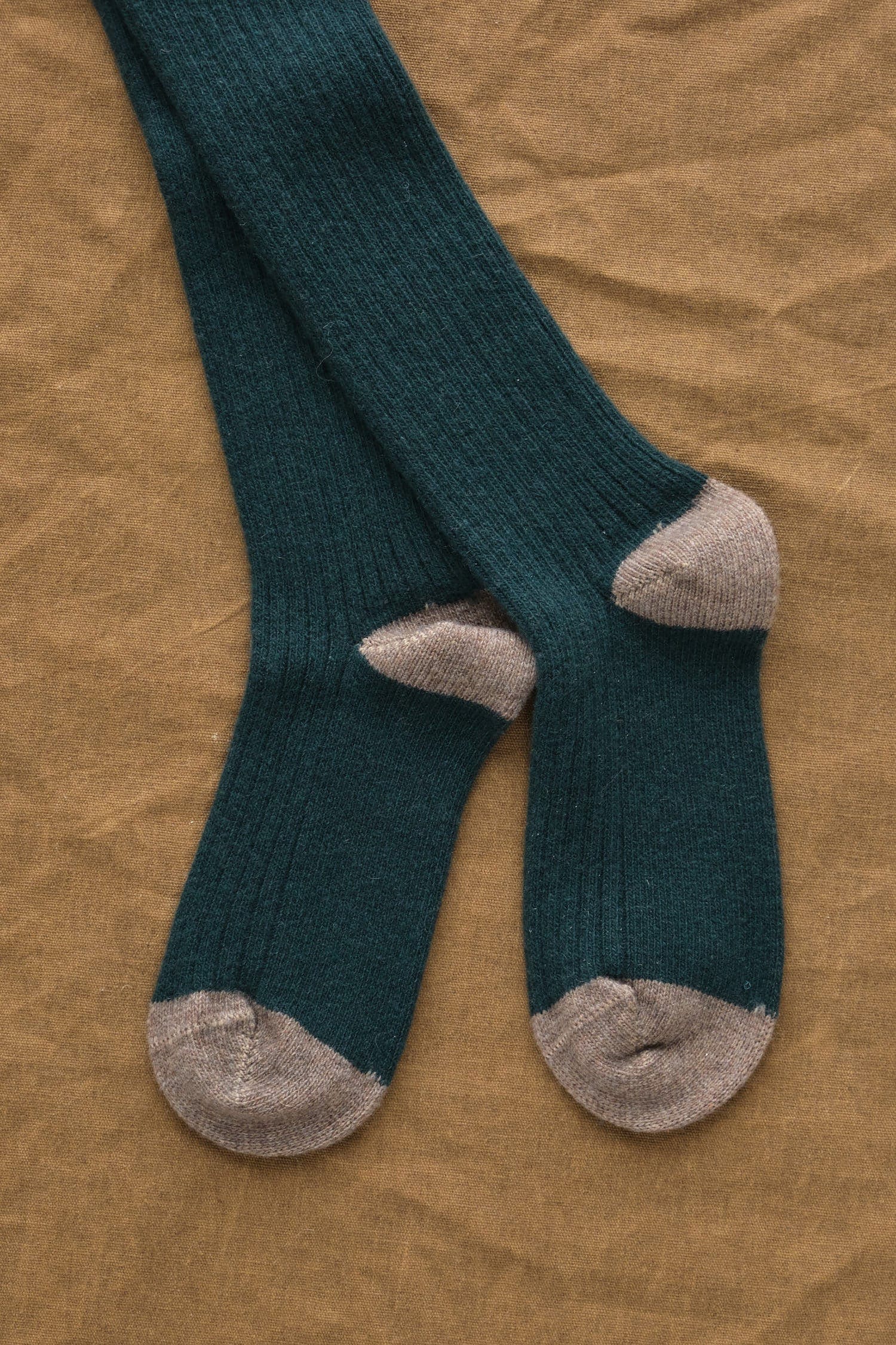 Hansel From Basel Accessories Socks and Tights Rib Cashmere Knee Hi Socks in Hunter Green