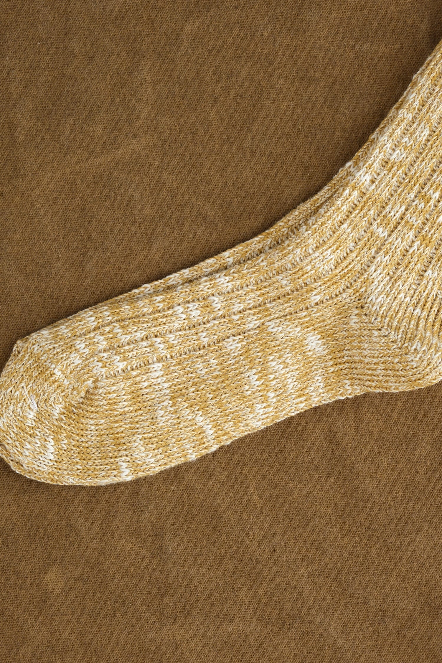 Hansel From Basel Accessories Socks and Tights Utility Slub Crew Socks in Mustard