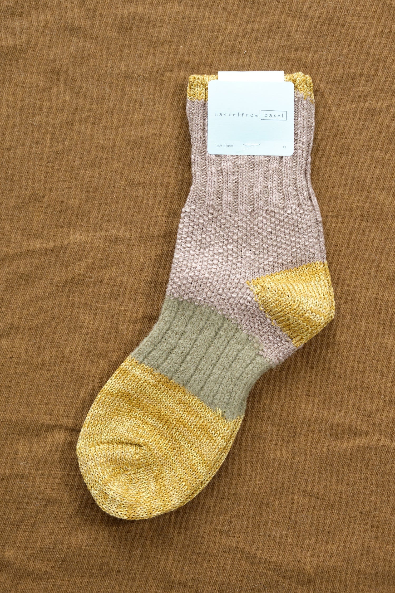 Hansel From Basel Accessories Socks and Tights Dapple Crew Socks Flax