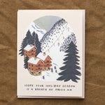 Small Adventure Craft Stationery Ski Resort Card Cardstock / 4.25" X 5.5"