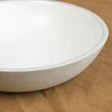 Humble Ceramics Home Kitchen Serving Designer Bowl Greystone/Snow White / 15" Dia X 5" H
