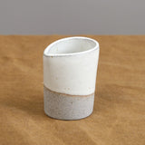 Humble Ceramics Home CoffeeTea Seed Creamer Greystone/Snow White / 1.75" Dia X 2.5" H
