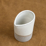 Humble Ceramics Home CoffeeTea Seed Creamer Greystone/Snow White / 1.75" Dia X 2.5" H